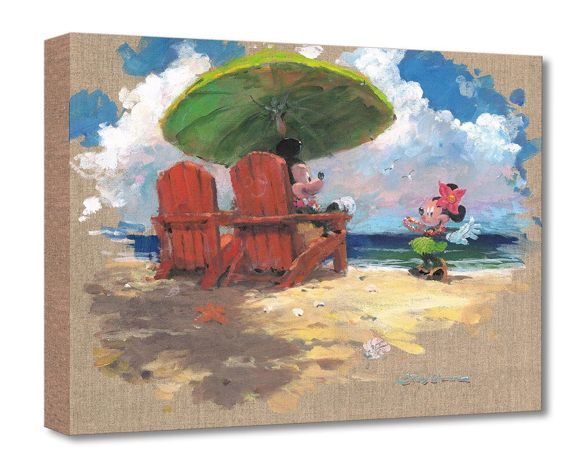 Shorefront Hula Mickey and Minnie by James Coleman