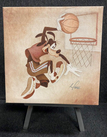 Slam Dunk by Mike Kupka Canvas + Easel Featuring Goofy