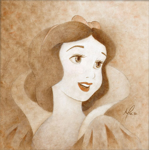 Snow White Portrait Framed by Mike Kupka Inspired by Snow White and the Seven Dwarfs