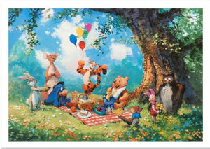 Splendiferous Picnic by James Coleman Lithograph inspired by Winnie the Pooh