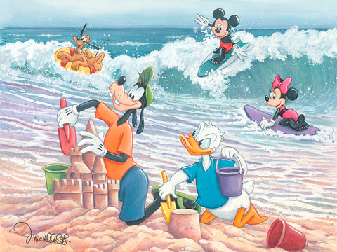 Sand Castles By Michelle St. Laurent with Mickey, Minnie, Goofy, Donald, and Pluto