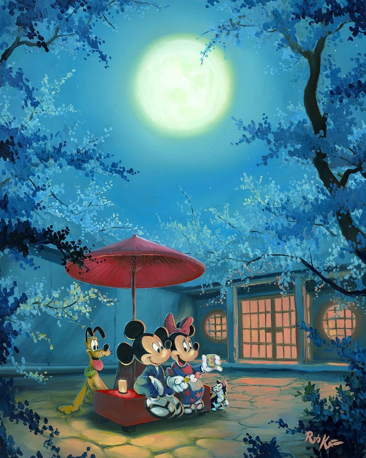 Summer Night Mickey and Minnie by Rob Kaz