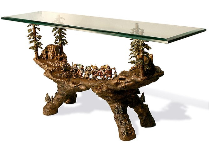 Seven Dwarfs Arch Entry Bronze Table