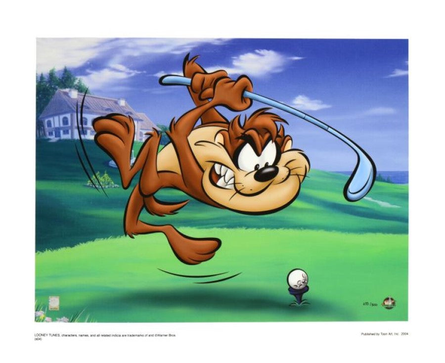 Taz Tee Off - By Warner Bros. Studio - Collectible Giclée on Paper