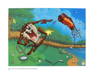 Terrible Taz Golf - By Warner Bros. Studio - Collectible Giclée on Paper