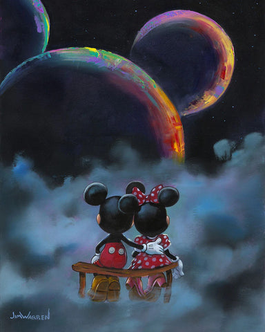 The Planets Aligned by Jim Warren featuring Mickey and Minnie Mouse