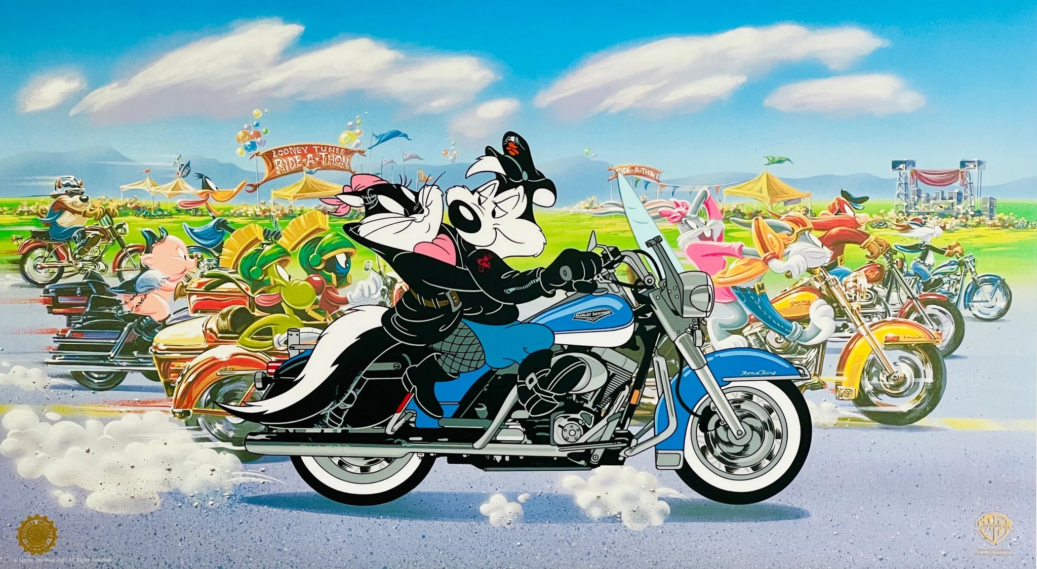 The Ride: Harley Davidson - By Warner Bros. Studio - Limited Edition Hand-Painted Cel
