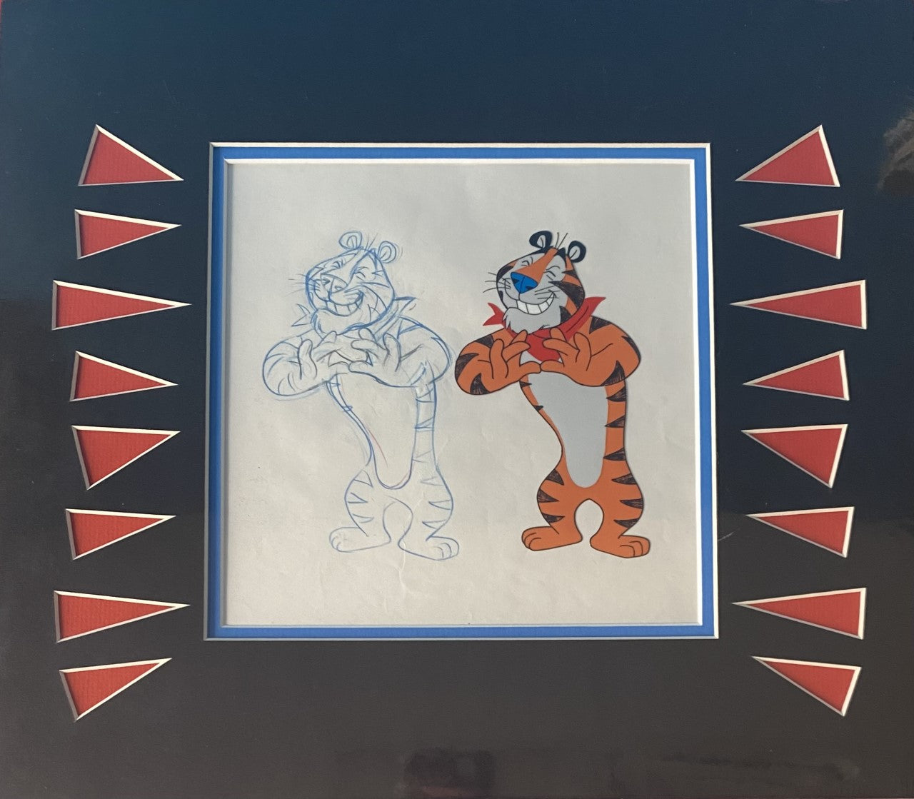 Tony The Tiger- Kellogg's Production Cel and Drawing