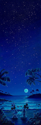 Under The Stars by Denyse Klette Limited Edition On Canvas featuring Mickey and Minnie