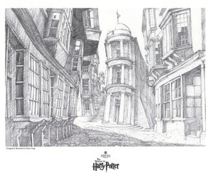 View of Diagon Alley - By Stuart Craig - Giclée on Paper