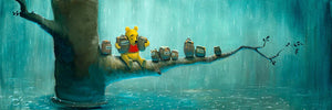 Waiting Out the Rain by Rob Kaz inspired by Winnie the Pooh