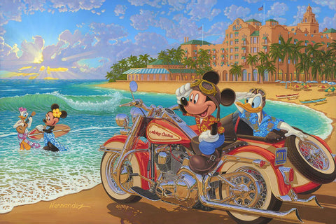 Where The Road Meets The Sea by Manuel Hernandez with Mickey and Friends