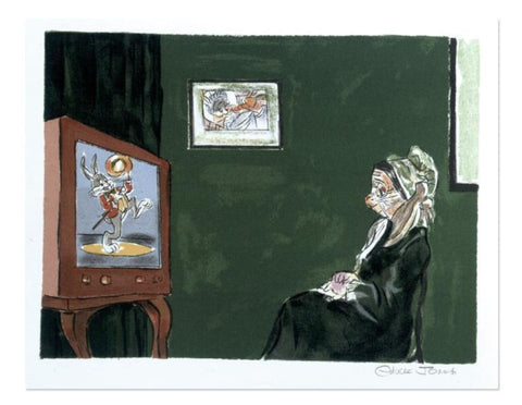 Whiskers Mother - Limited Edition Fine Art Stone Lithograph Signed by Chuck Jones