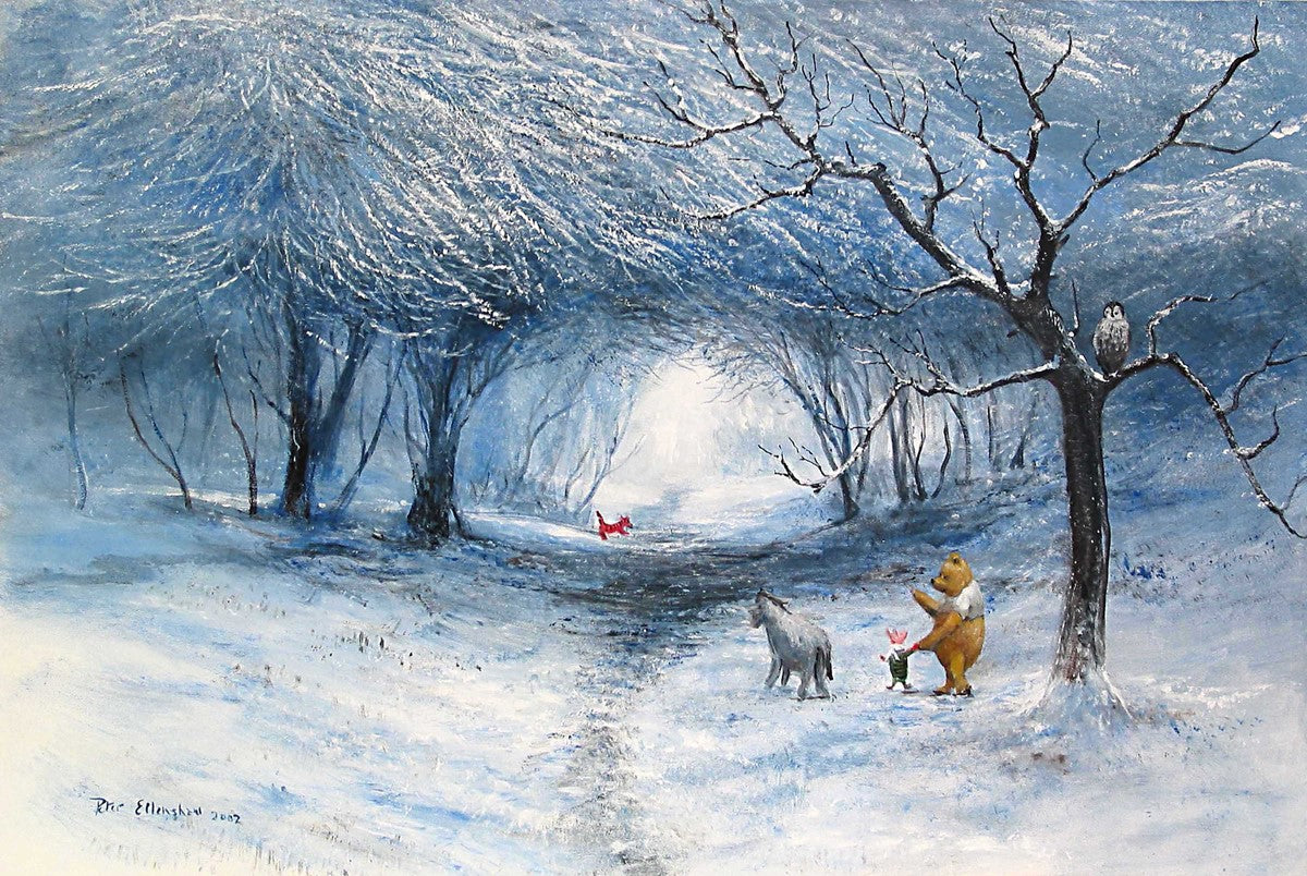 Winter Walk By Peter Ellenshaw inspire by Winnie the Pooh, Tigger, Eeyore, & Piglet