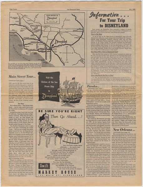 WED Enterprises Disneyland News Volume 30 #1 Newspaper Published for 30th Anniversary of Park, 1985