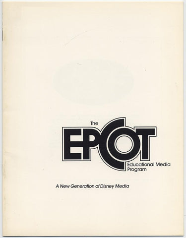 Walt Disney World The Epcot Educational Media Program Book of Planned Projects, c.1980