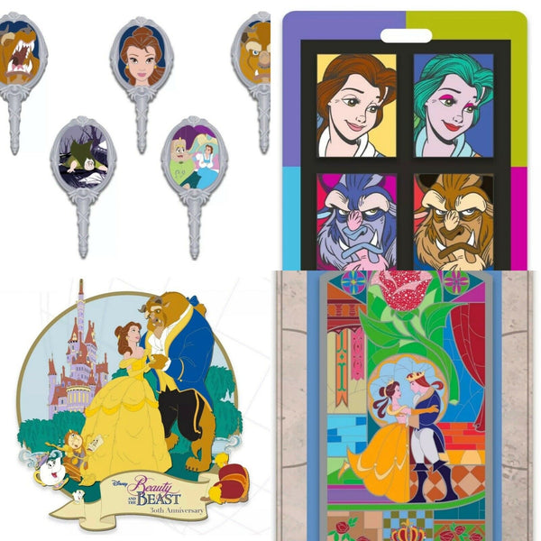 Mickeys of Glendale Destination D23 LE250 Beauty and the Beast Complete Pin Set