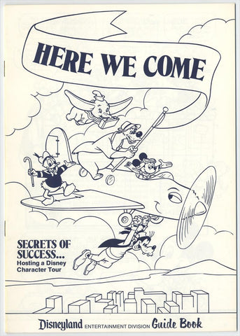 Disneyland Here We Come Disney Character Tour Guide Book, 1976