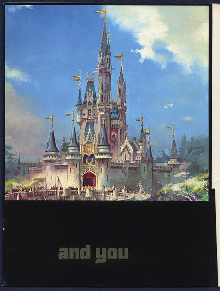 Disney Tokyo Disneyland Early All-Color 24-page Promotional Book for Sponsors, Bound in Folder, 1977