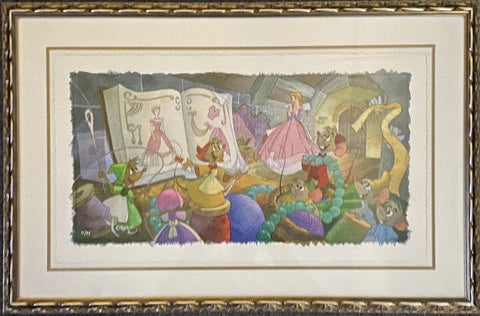 Sew Beautiful FRAMED by Toby Bluth inspired by Cinderella