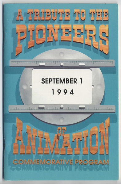 Tribute to Pioneers of Animation Program Book for Event w/ Signatures of 25 Legendary Artists 1994