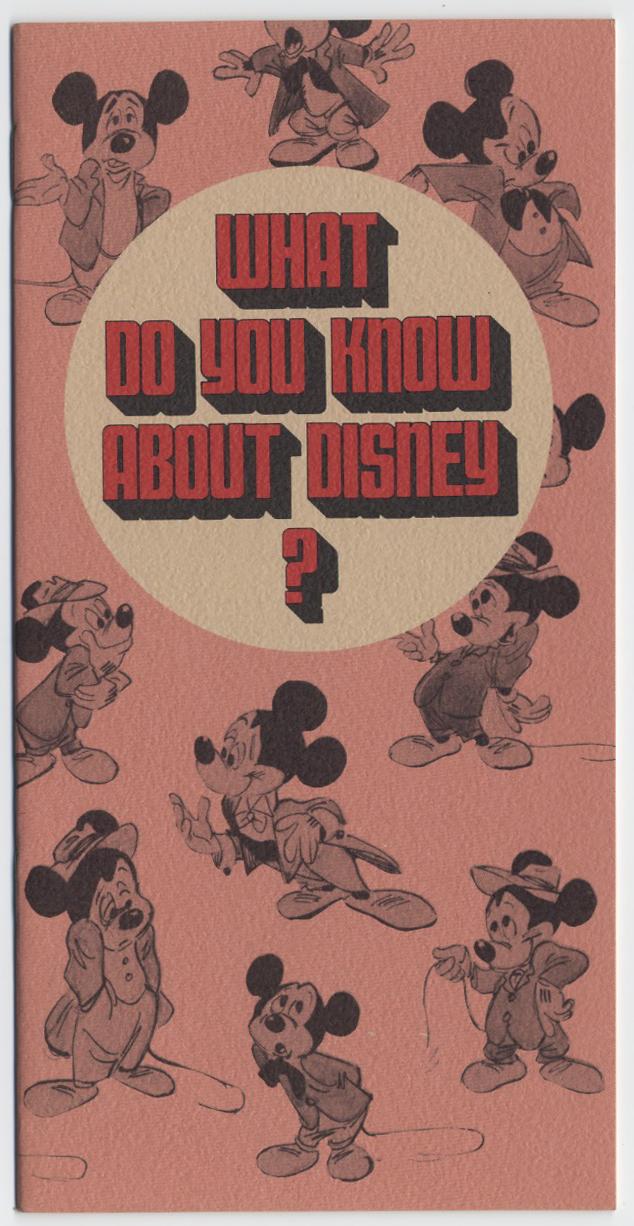 What Do You Know About Disney? Studio Booklet for Prospective Artists, 1972